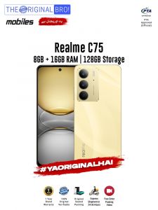 Realme C75 - 8GB RAM - 128GB Storage - PTA Approved - 12 Months Warranty - Gold - The Original Bro Mobiles - TOB41